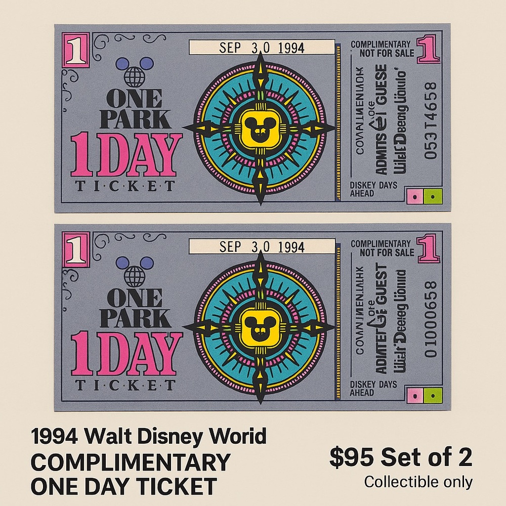 1994 Walt Disney World Complimentary One Day Ticket (Expired Collectible)